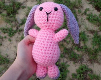 Pink Crochet Bunny Plushie
