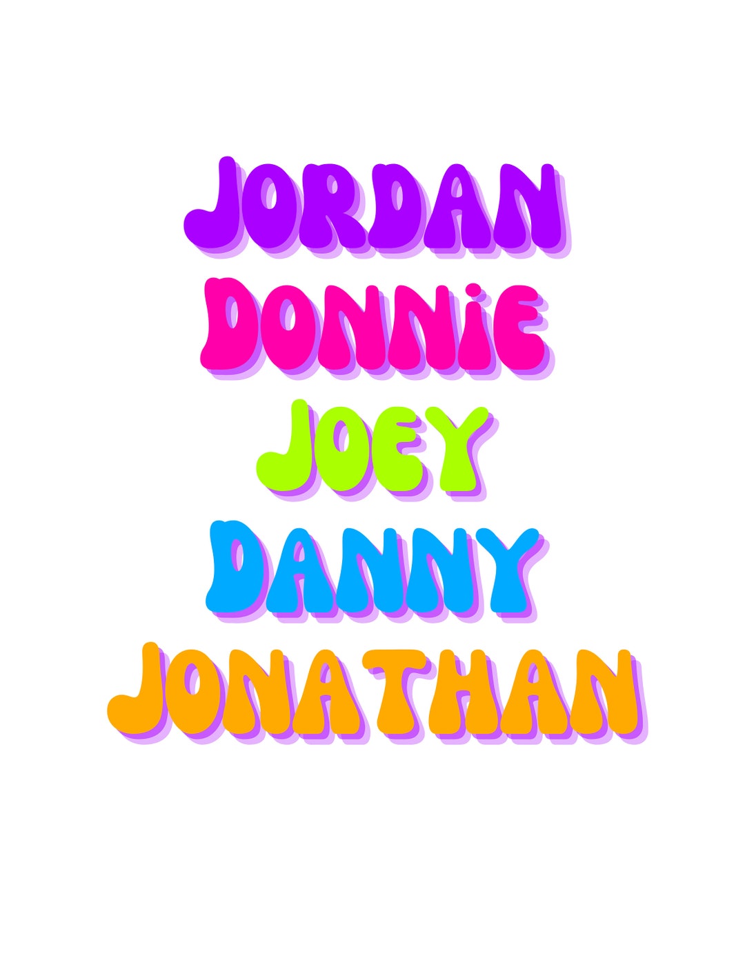 Jordan Donnie Joey Danny Jonathan | PNG | New Kids on the Block ...
