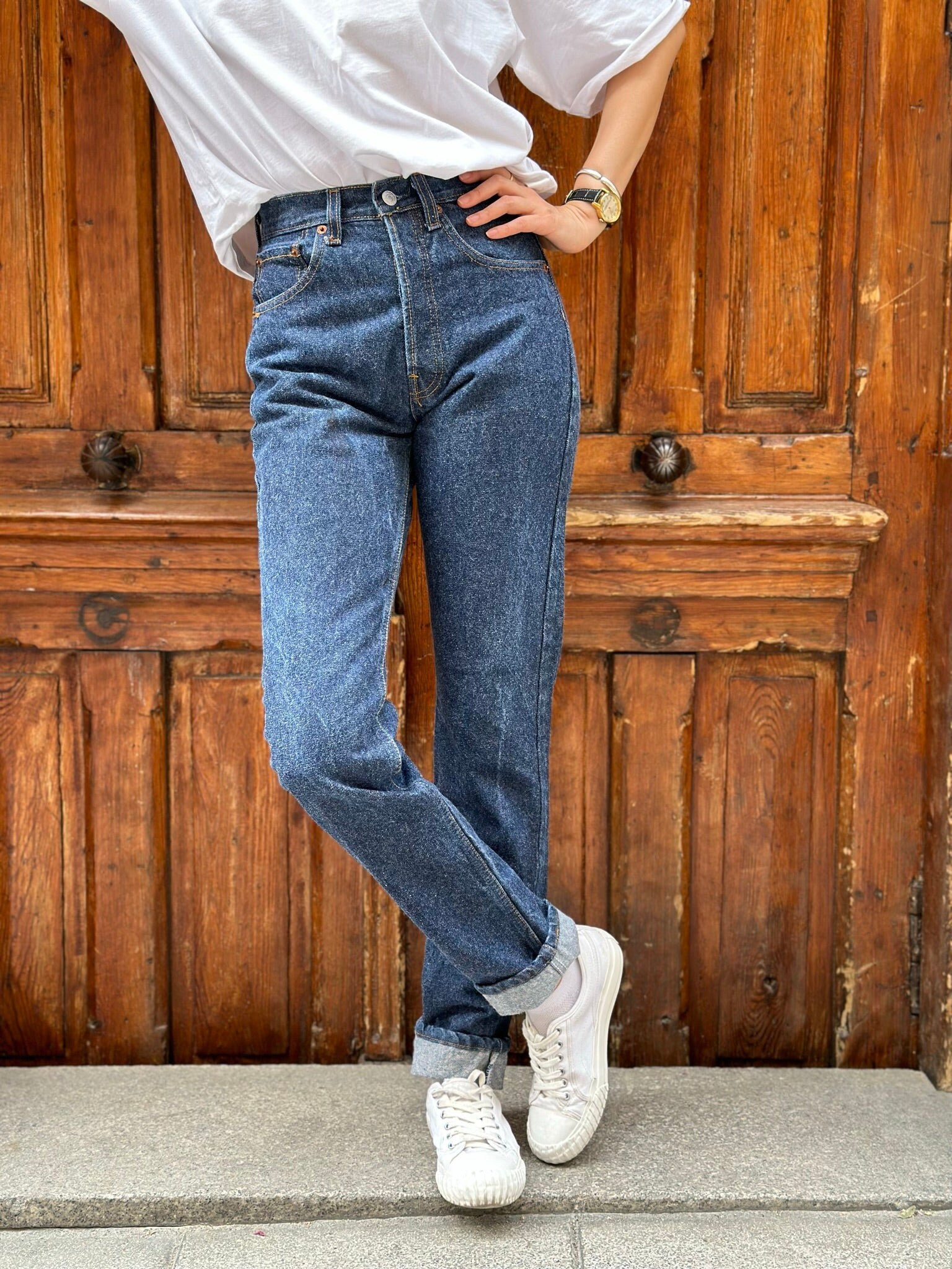 Vintage Levis 536 Jeans 27x34 1990s Red Tab Dark Wash - Etsy