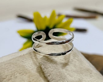 Unique Design Solid 925 Silver Ring, Anniversary Plane Band, Special Sober Design , Surprise Gift