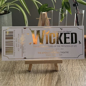 Foil Theatre Ticket, Personalised Gift, Show ticket, Surprise Gift, Musical theatre, Present idea, Gold foil printing, ticket, Ticket Gift image 6