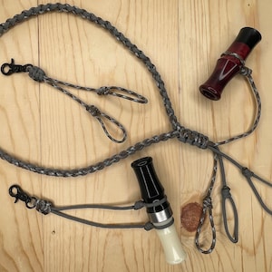 Duck Call Lanyard: Paracord Hunting Lanyard with 4 Drops