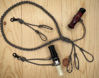 Duck Call Lanyard: Paracord Hunting Lanyard with 4 Drops