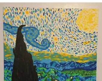 Starry Night replica painting