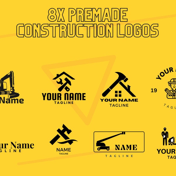 Construction Logo, Builders Logo, Building Service Logo, Customisable Logo