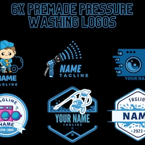 Pressure Washing Logo, Pressure Wash Emblem, Pressure Washing Business, Customisable Logo