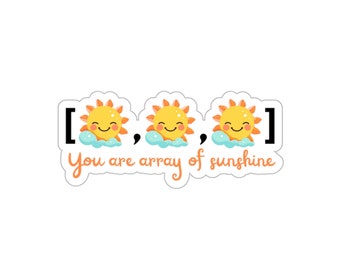 Array of Sunshine vinylklistermärke: Programmerare kodare gåva