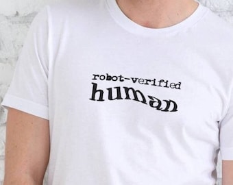 Robot-Verified Human T-Shirt: Programmer Humor, Softstyle Cotton