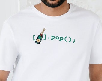 Champagne.pop() Programmer Shirt: Funny Coder Tee