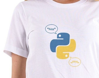 Python Hiss-T-shirt: T-shirt voor ontwikkelaarscodering
