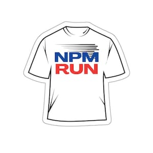 Npm Run Laptop Sticker Developer Sticker Programmer Gift Programming Humor Software Developer Sticker Web Developer Vinyl Sticker