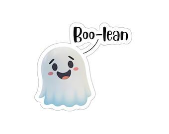 Boo-lean Ghost Vinyl Sticker: Programmierer Coding Geschenk