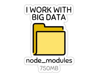 Sticker en vinyle Node Modules : cadeau amusant pour développeur Web
