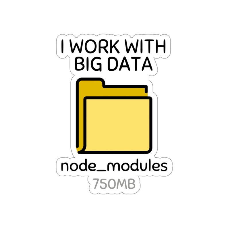 Node Modules Vinyl Sticker: Funny Web Developer Gift image 1