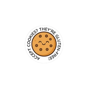 Accept Gluten-Free Cookies, Computer Programming Sticker, Programming Sticker, Developer Sticker, Computer Sticker, Programmer Sticker