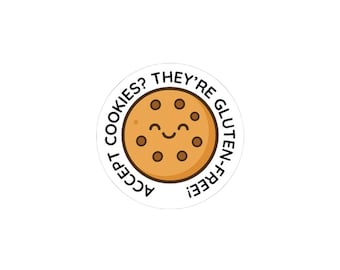 Accept Gluten-Free Cookies Sticker - Programmer Developer Vinyl Decal