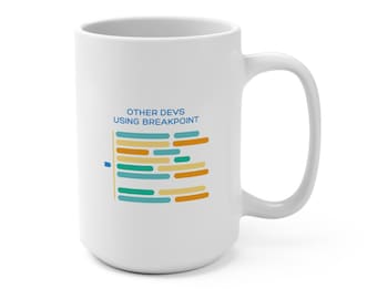 Kubek Breakpoint Coding: prezent dla programisty, informatyki, tworzenia stron internetowych (15 uncji)