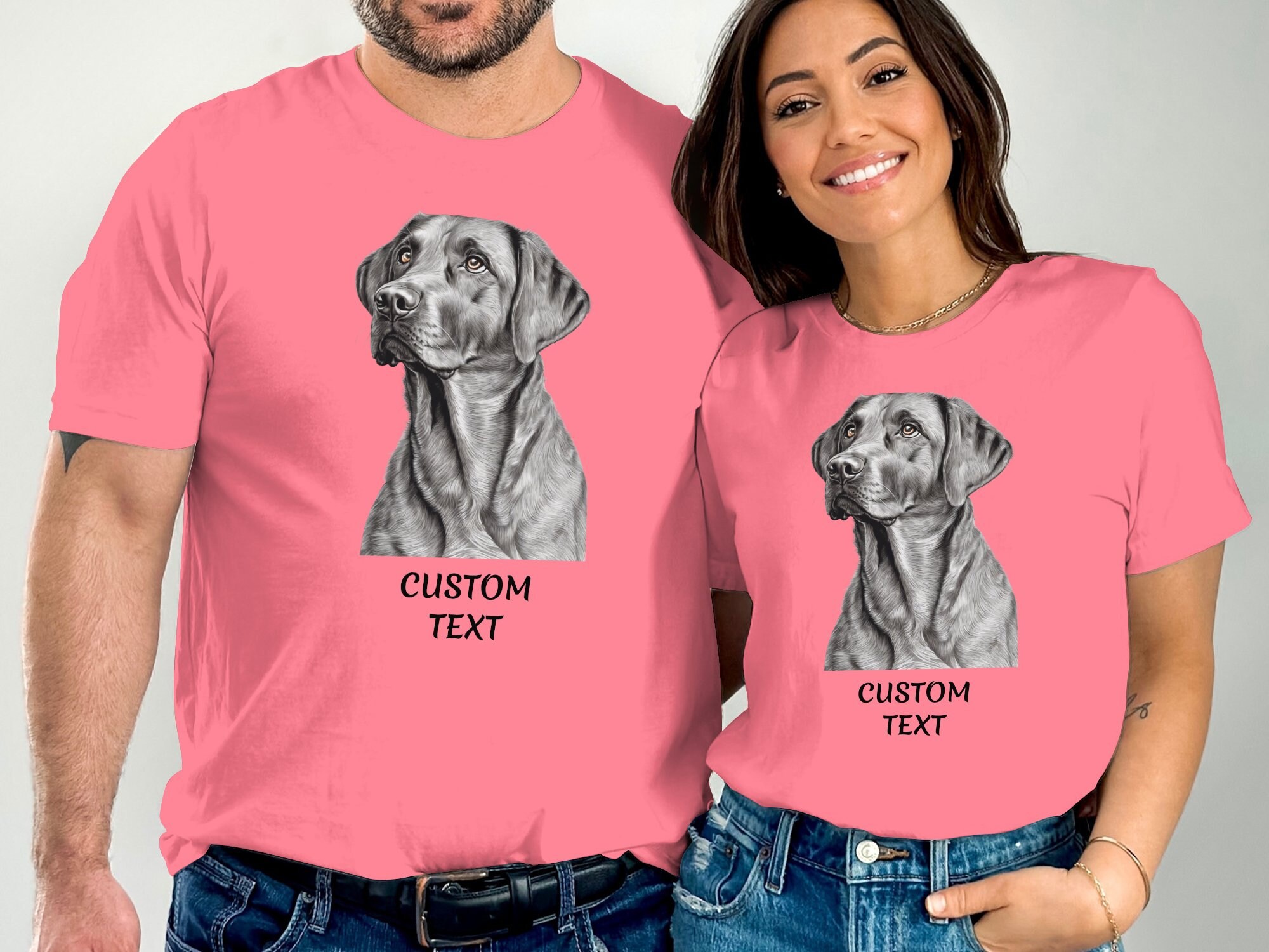 Custom Text Labrador Retriever T-shirt, Personalized Dog Lover Tee ...