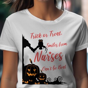 Trick or Treat Smiles From Nurses Can't Be Beat T-shirt - Etsy