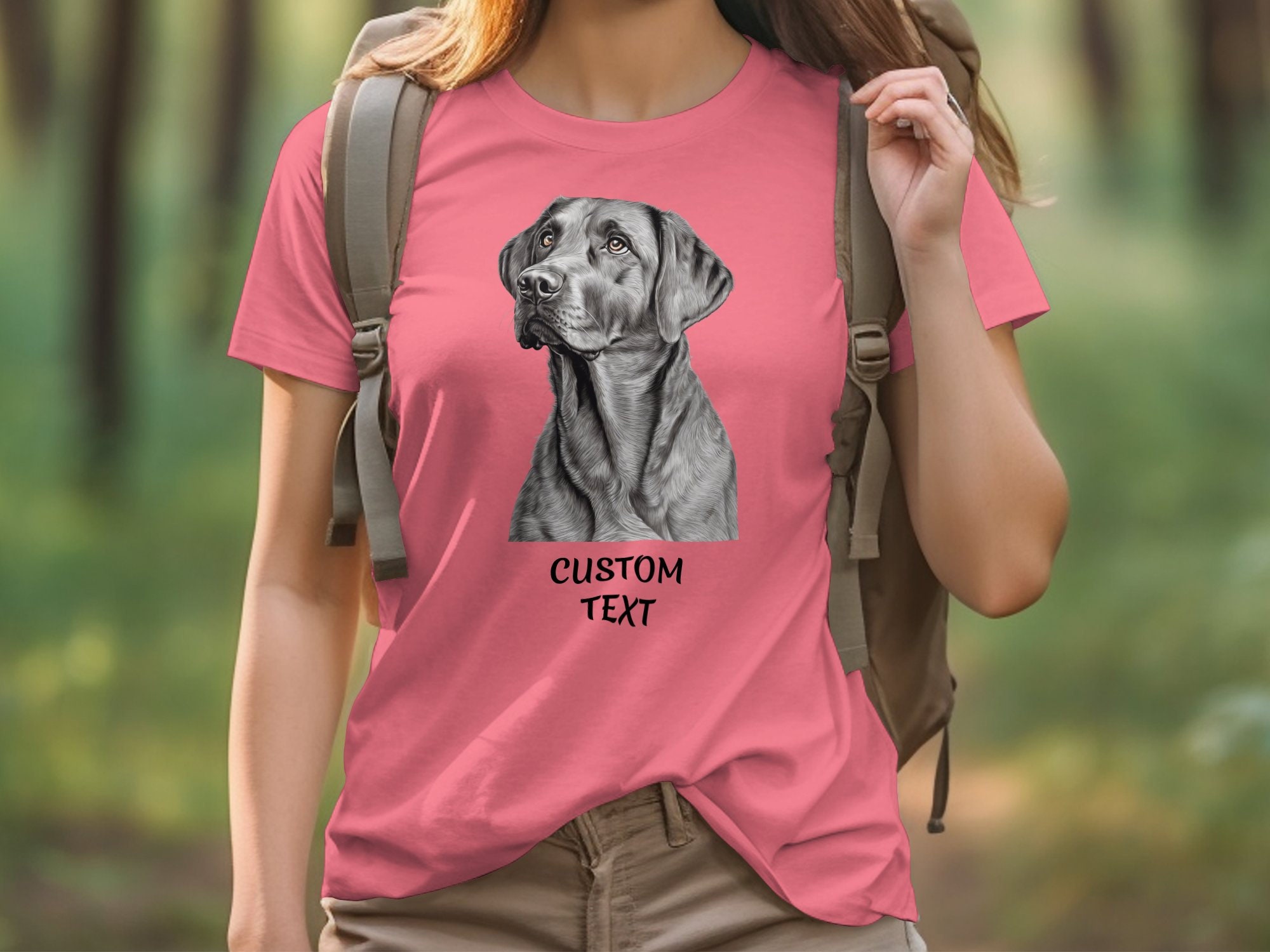 Custom Text Labrador Retriever Tshirt, Personalized Dog Lover Tee