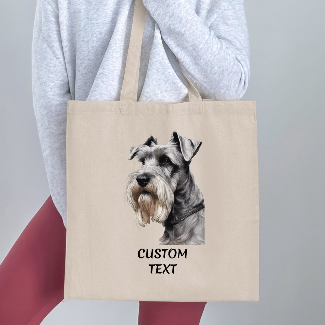 Woof Woof Schnauzer Dog Print Pattern Crossbody Bags
