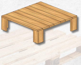 Tavolino da salotto in pallet retrò recuperato 'malocchio' in stile fattoria urbana, realizzato con legno di recupero con gambe a forcina industriale - Italia