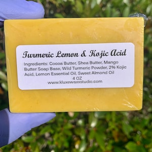 Turmeric Lemon & Kojic Acid|Wild Turmeric|Kojic Acid|Cleansing Soap|Kojic Acid Soap|Face Soap|Turmeric Soap|Kojic Soap|Turmeric Skincare