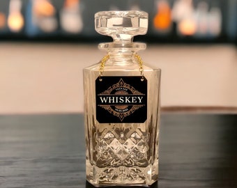 Etiqueta de decantador / Etiqueta de decantador acrílica / Etiqueta de decantador / Etiqueta de decantador personalizada