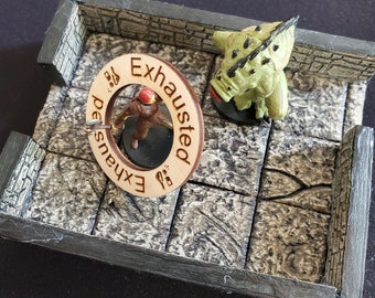 Caja y anillos de condición TTRPG