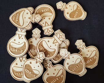 Conjunto de fichas de poción de salud