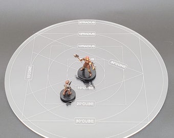 Plantilla de hechizo de área de efecto / Plantilla de hechizo AOE / Plantilla de hechizo TTRPG