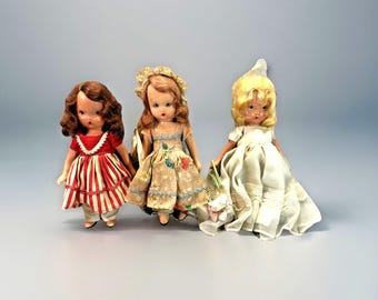 3 Nancy Ann Storybook Dolls: Bisque & Plastic, Vintage Collectibles