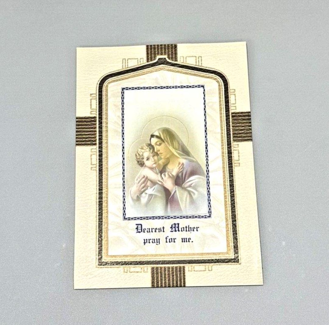 Madonna and Child Lithograph With Art Deco Paper Vintage Mat 5 X 7 Inch ...
