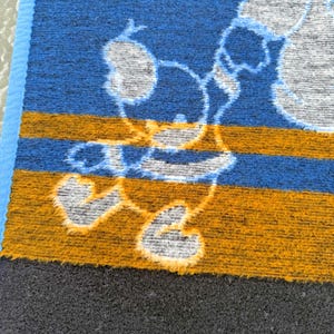1984 Biederlack Baby Crib Blanket Vintage Reversible Throw Disney Mickey Mouse 27"x35" 画像 9