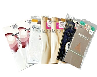 Lot of Vintage Sheer Knee High Hose 16 Pairs Regular Size Hosiery New Unopened Packages