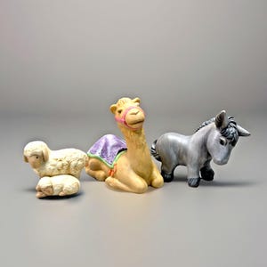 Avon Heavenly Blessings Nativity Donkey Camel Sheep Replacements 1986 Vintage Christmas
