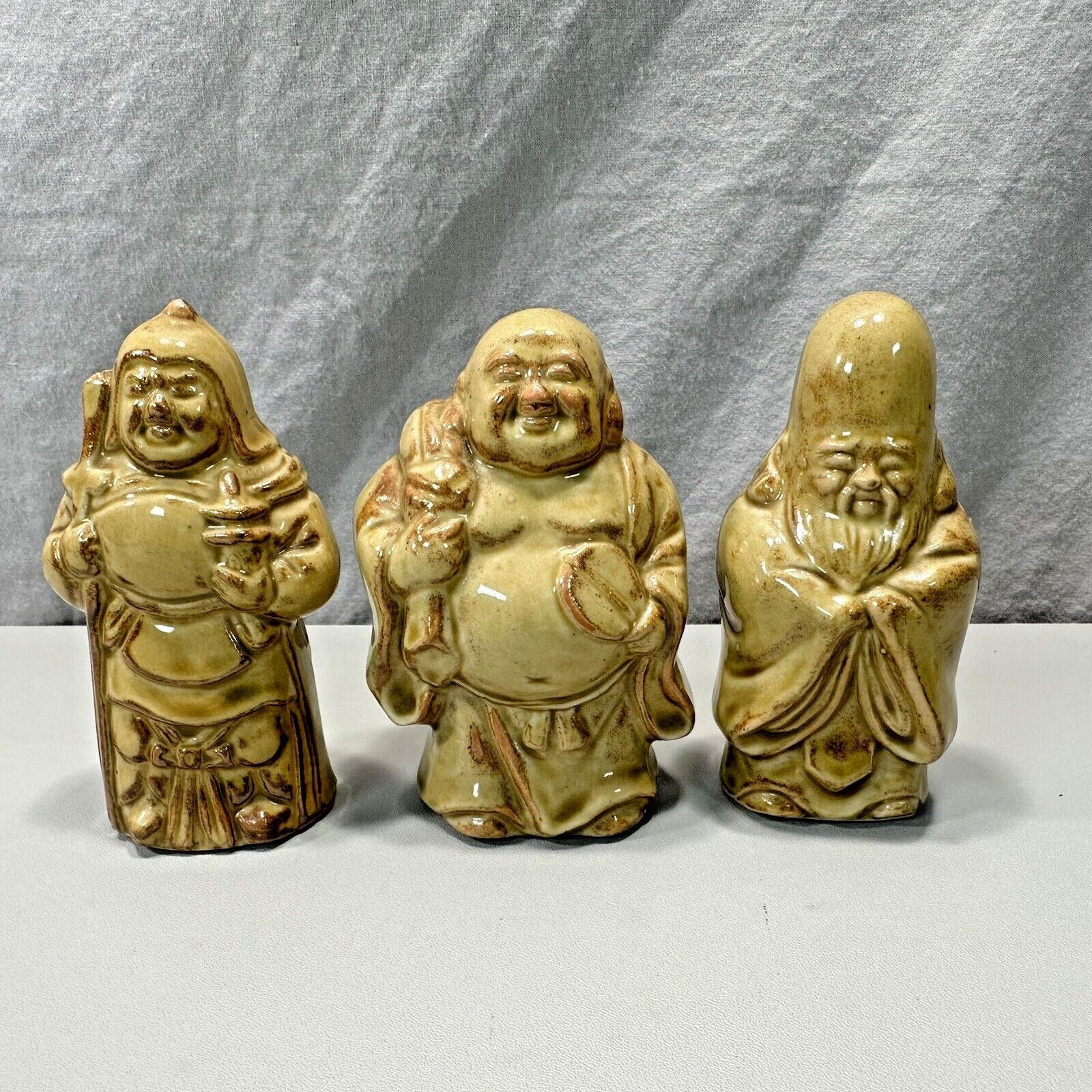 Seven Lucky Gods of Fortune Figurines Vintage Japanese Seven Lucky Gods of Fortune Figurines Vintage Japanese