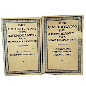 Oswald Spengler Der Untergang 独語 西洋の没落