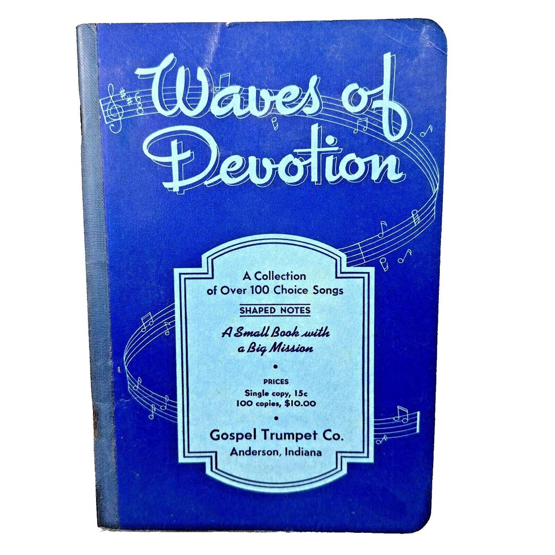 Waves of Devotion 1936 Gospel Trumpet Company Vintage Hymnal Christian ...