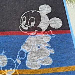 1984 Biederlack Baby Crib Blanket Vintage Reversible Throw Disney Mickey Mouse 27"x35" 画像 10