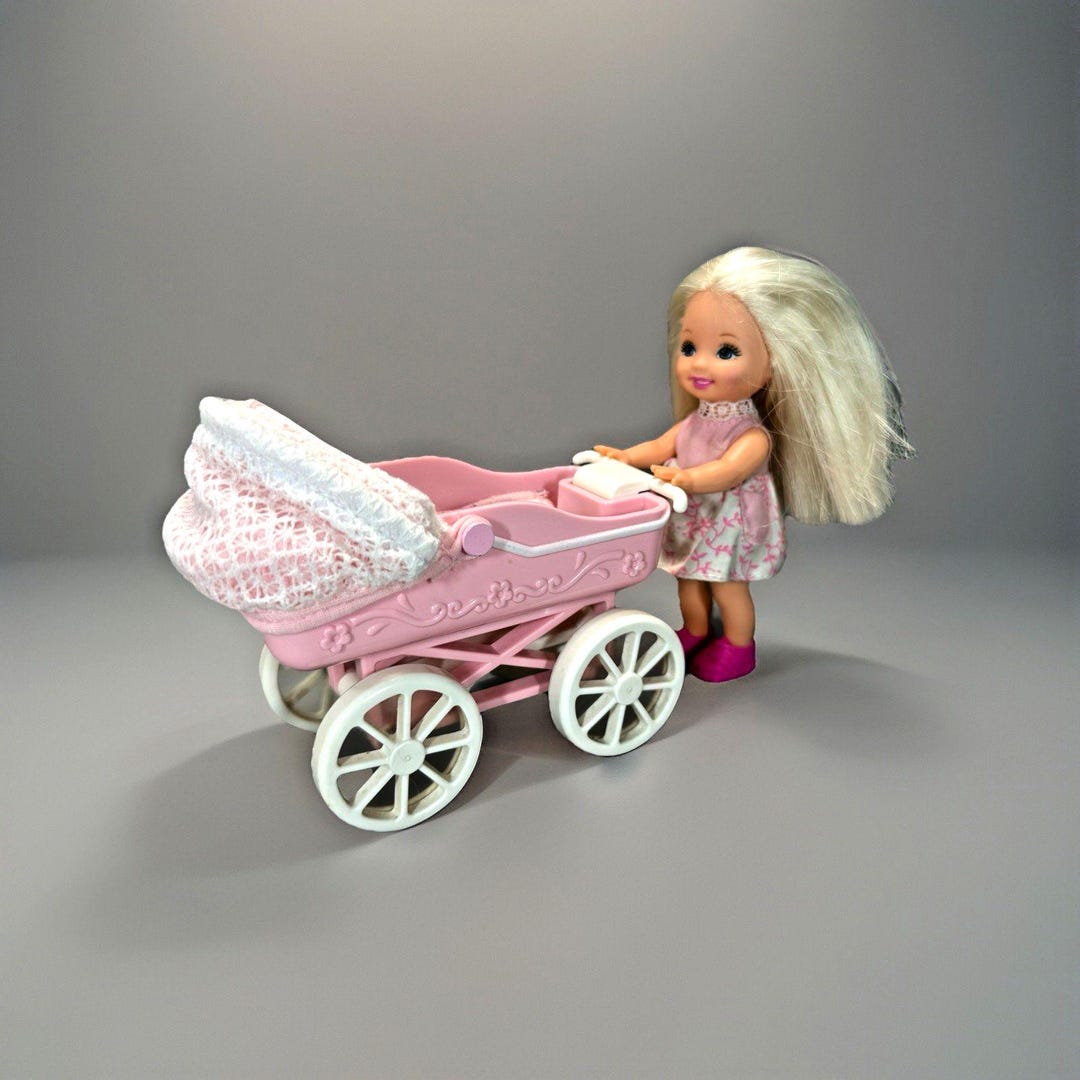 Mattel Barbie Tiny Steps Kelly Doll With Stroller and Baby Blanket