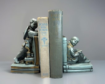 Mid-Century Modern Asian Bookends Universal Statuary 1964