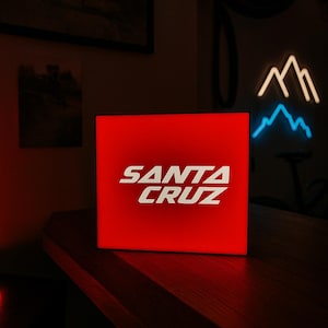 Santa Cruz Edge-Lit Light Box | MTB Decor for Cyclists