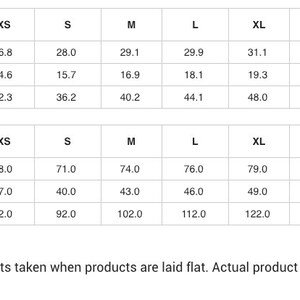 May include: Size chart for a t-shirt in inches and centimeters. The chart shows measurements for length, shoulder, and bust in sizes XS through 5XL.