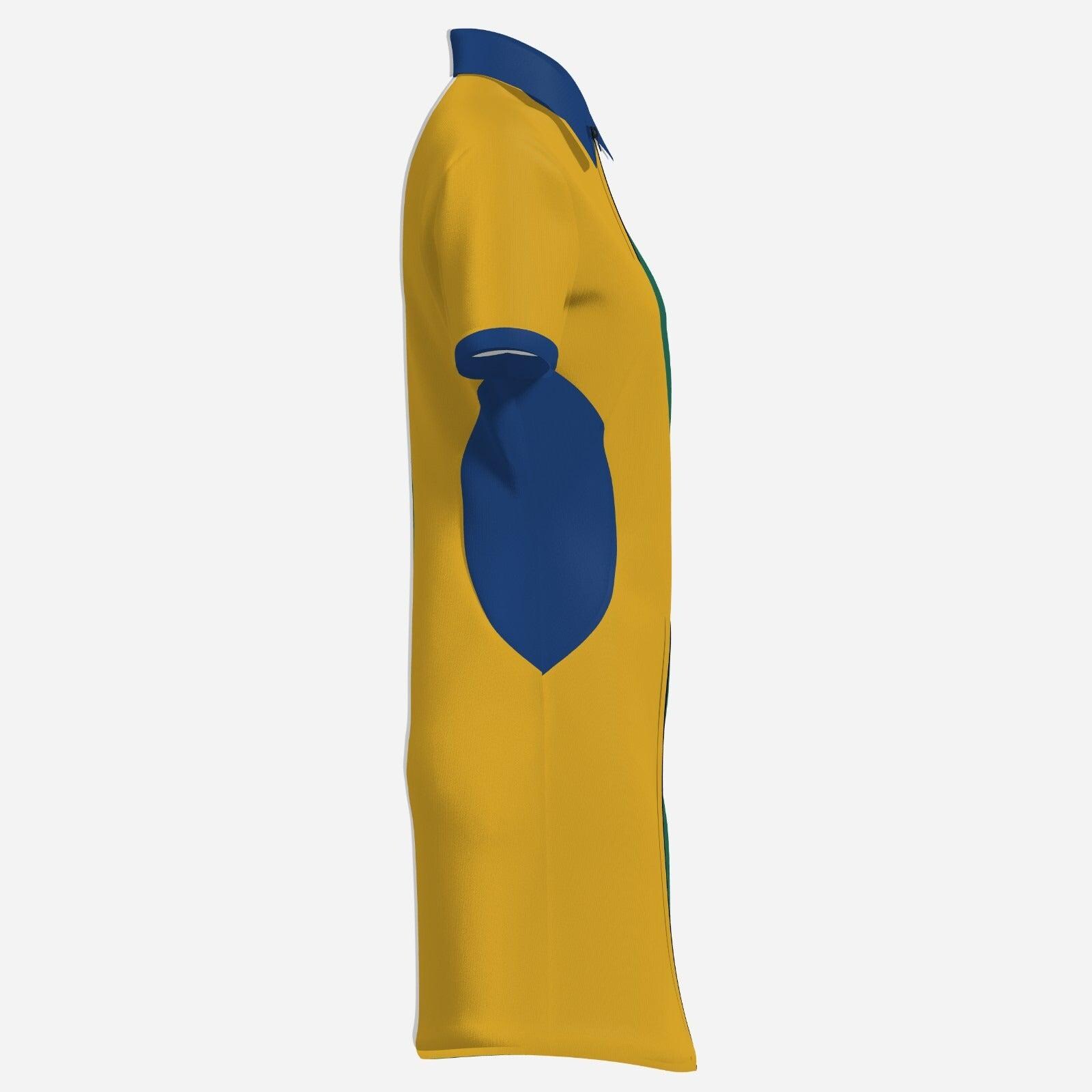Brazil Soccer X Football Zip-Front Polo Dress - Can request a different country via message. We will send you a photo for confirmation.