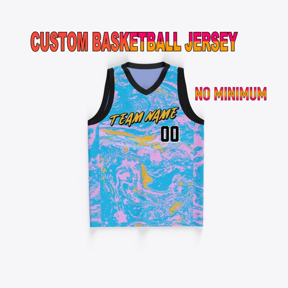 Bubble Gum Custom Basketball Jersey No Minimum 