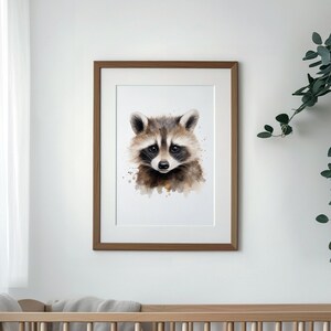 Baby Animal Prints for Nursery Decor for Kids Room Wall Art for Nursery Raccoon Print Nursery Wall Art