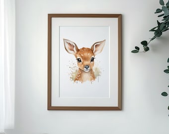 Baby Animal Prints for Nursery Decor for Kids Room Wall Art for Nursery Deer Print Nursery Wall Art