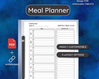 reMarkable Meal Planner for Templates