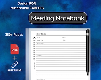 Remarkable Meeting Notebook - Etsy